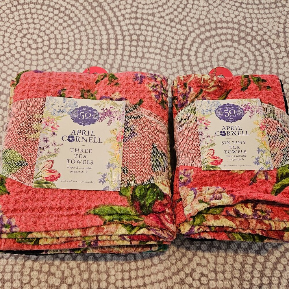 9 TEA TOWELS! - April Cornell Bundle - NWT!!!!